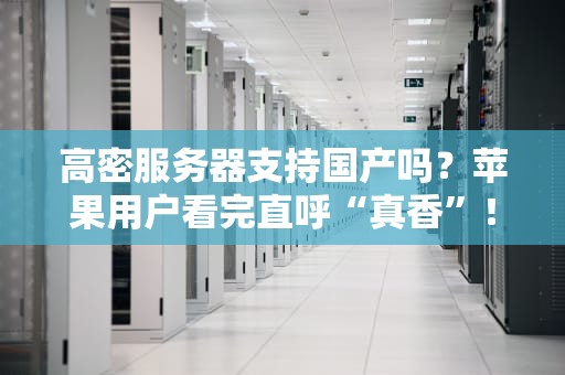 高密服务器支持国产吗？苹果用户看完直呼“真香”！