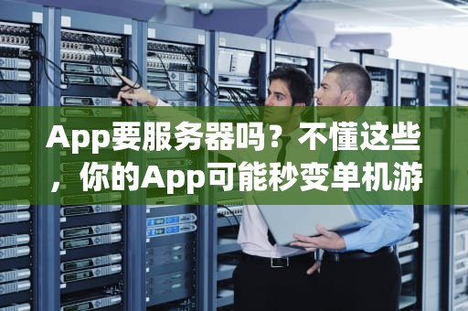 App要服务器吗？不懂这些，你的App可能秒变单机游戏！