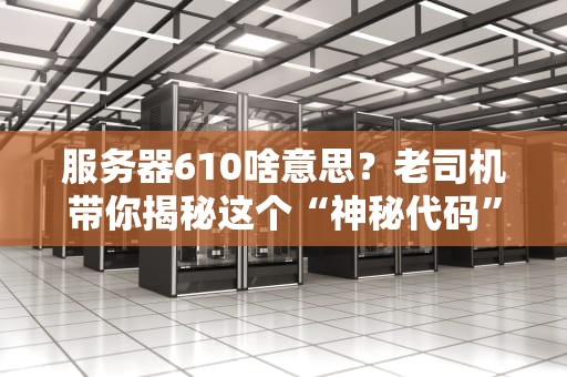 服务器610啥意思？老司机带你揭秘这个“神秘代码”背后的真相！