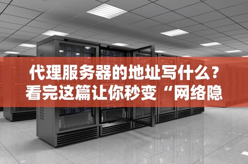 代理服务器的地址写什么？看完这篇让你秒变“网络隐身侠”！