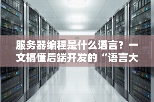 服务器编程是什么语言？一文搞懂后端开发的“语言大战”
