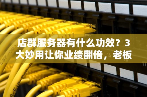 店群服务器有什么功效？3大妙用让你业绩翻倍，老板笑开花！