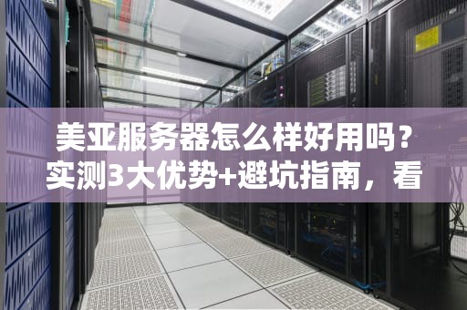 美亚服务器怎么样好用吗？实测3大优势+避坑指南，看完再下单！