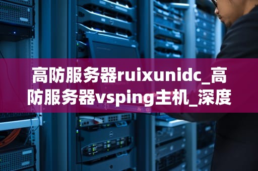 高防服务器ruixunidc_高防服务器vsping主机_深度解析高防服务器Ruixunidc的优势与应用