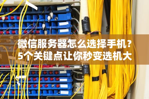 微信服务器怎么选择手机？5个关键点让你秒变选机大神！