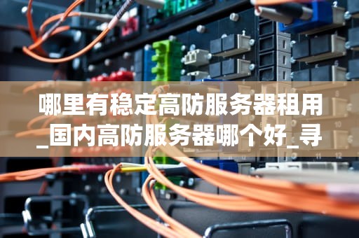 哪里有稳定高防服务器租用_国内高防服务器哪个好_寻找稳定高防服务器租用的解决方案