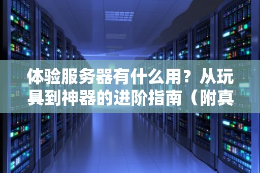 体验服务器有什么用？从玩具到神器的进阶指南（附真实测评）