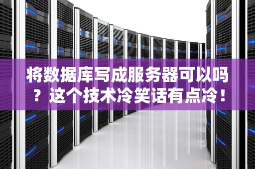 将数据库写成服务器可以吗？这个技术冷笑话有点冷！