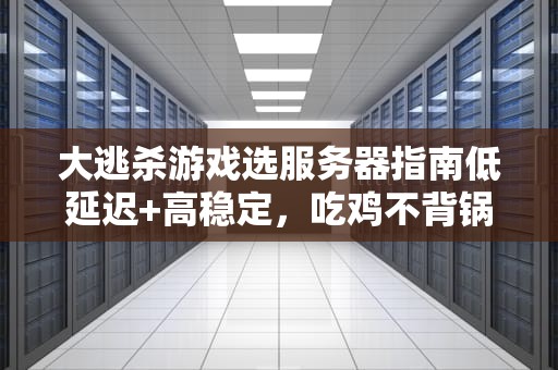 大逃杀游戏选服务器指南低延迟+高稳定，吃鸡不背锅！