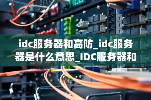 idc服务器和高防_idc服务器是什么意思_IDC服务器和高防：构建强大网络防御体系的关键