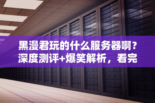 黑漫君玩的什么服务器啊？深度测评+爆笑解析，看完秒变老司机！