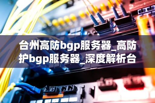 台州高防bgp服务器_高防护bgp服务器_深度解析台州高防BGP服务器的优势与应用