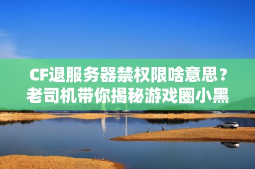 CF退服务器禁权限啥意思？老司机带你揭秘游戏圈小黑屋！