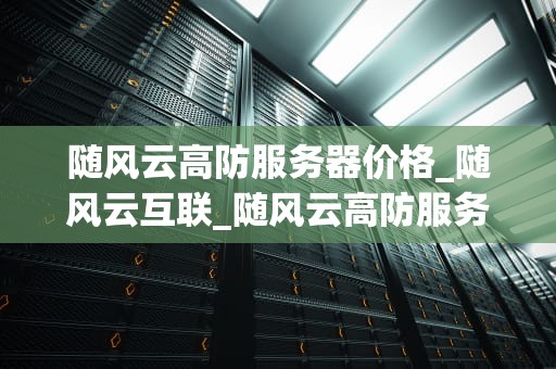 随风云高防服务器价格_随风云互联_随风云高防服务器价格的全面解析