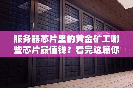 服务器芯片里的黄金矿工哪些芯片最值钱？看完这篇你就懂了！