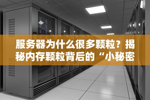 服务器为什么很多颗粒？揭秘内存颗粒背后的“小秘密”