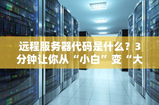 远程服务器代码是什么？3分钟让你从“小白”变“大神”！