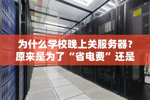 为什么学校晚上关服务器？原来是为了“省电费”还是另有隐情？