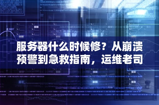 服务器什么时候修？从崩溃预警到急救指南，运维老司机的血泪史