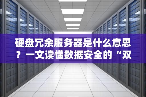 硬盘冗余服务器是什么意思？一文读懂数据安全的“双保险”