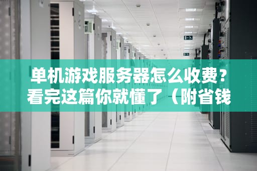 单机游戏服务器怎么收费？看完这篇你就懂了（附省钱秘籍）！