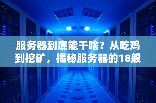 服务器到底能干啥？从吃鸡到挖矿，揭秘服务器的18般武艺！