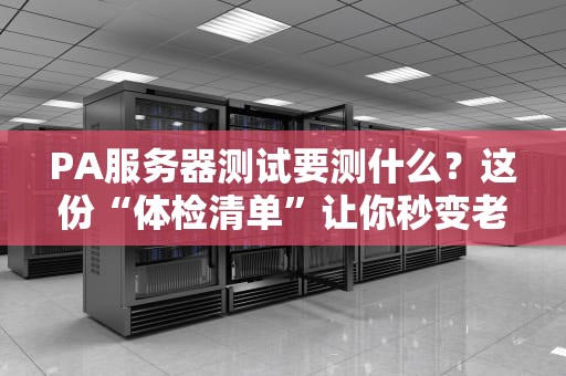 PA服务器测试要测什么？这份“体检清单”让你秒变老司机！