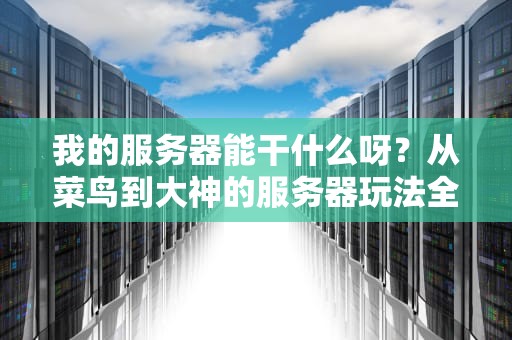 我的服务器能干什么呀？从菜鸟到大神的服务器玩法全指南