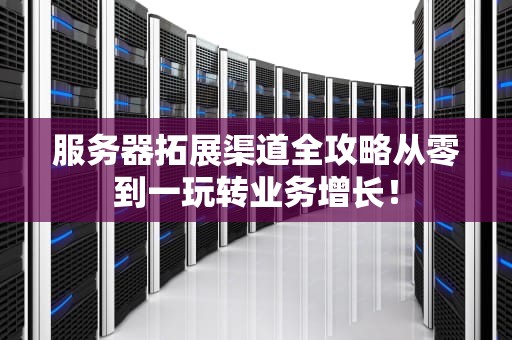 服务器拓展渠道全攻略从零到一玩转业务增长！