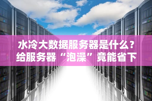 水冷大数据服务器是什么？给服务器“泡澡”竟能省下百万电费！