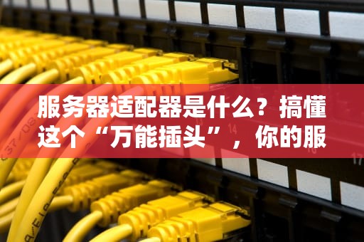 服务器适配器是什么？搞懂这个“万能插头”，你的服务器才能起飞！