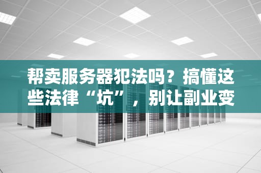 帮卖服务器犯法吗？搞懂这些法律“坑”，别让副业变“负业”！