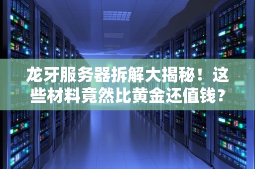 龙牙服务器拆解大揭秘！这些材料竟然比黄金还值钱？