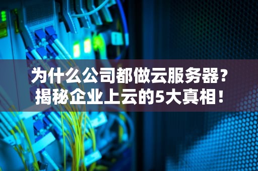 为什么公司都做云服务器？揭秘企业上云的5大真相！