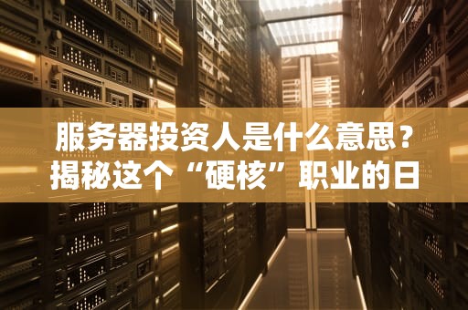 服务器投资人是什么意思？揭秘这个“硬核”职业的日常与“钱”景
