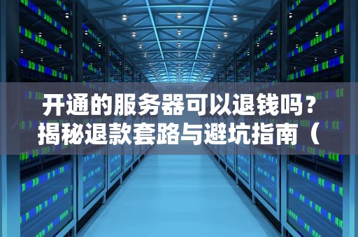 开通的服务器可以退钱吗？揭秘退款套路与避坑指南（附真实案例）