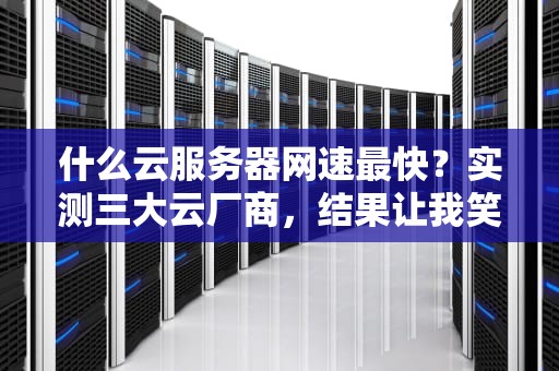 什么云服务器网速最快？实测三大云厂商，结果让我笑出鼻涕泡！