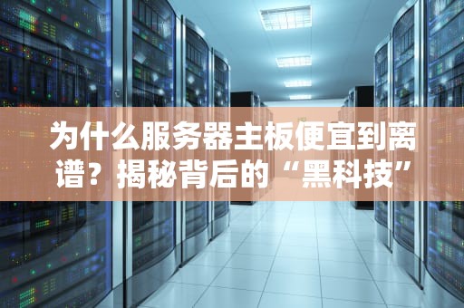 为什么服务器主板便宜到离谱？揭秘背后的“黑科技”和商业套路！