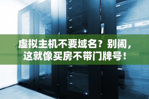 虚拟主机不要域名？别闹，这就像买房不带门牌号！