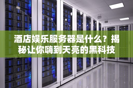 酒店娱乐服务器是什么？揭秘让你嗨到天亮的黑科技