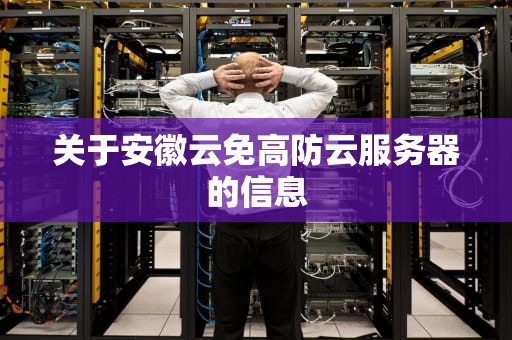 关于安徽云免高防云服务器的信息