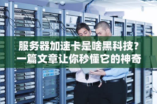 服务器加速卡是啥黑科技？一篇文章让你秒懂它的神奇作用！