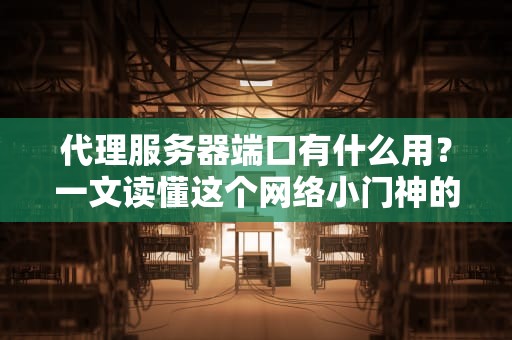 代理服务器端口有什么用？一文读懂这个网络小门神的十八般武艺