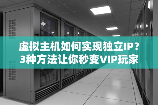 虚拟主机如何实现独立IP？3种方法让你秒变VIP玩家！