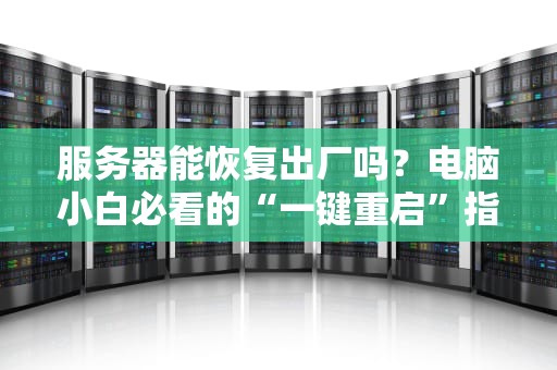 服务器能恢复出厂吗？电脑小白必看的“一键重启”指南！