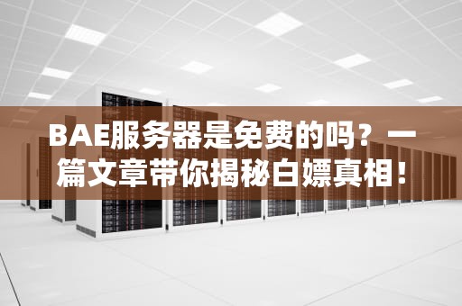 BAE服务器是免费的吗？一篇文章带你揭秘白嫖真相！