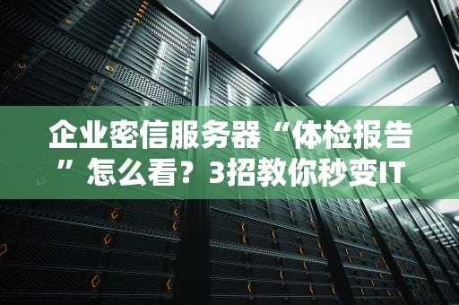 企业密信服务器“体检报告”怎么看？3招教你秒变IT老司机！