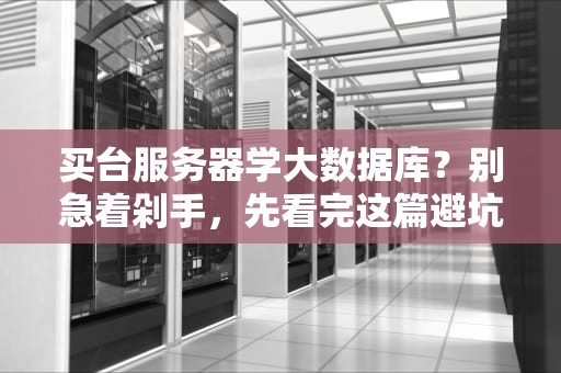 买台服务器学大数据库？别急着剁手，先看完这篇避坑指南！
