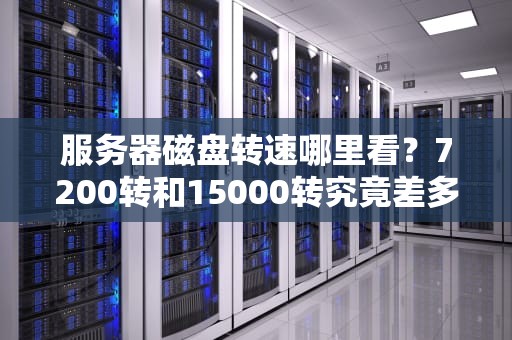 服务器磁盘转速哪里看？7200转和15000转究竟差多少？老司机实测告诉你答案！