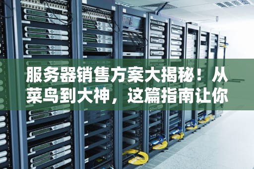 服务器销售方案大揭秘！从菜鸟到大神，这篇指南让你轻松搞定客户！